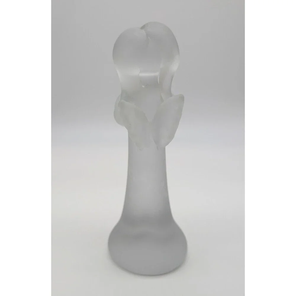 Satin Art Glass Angel Figurine Frosted  Praying Figure 9